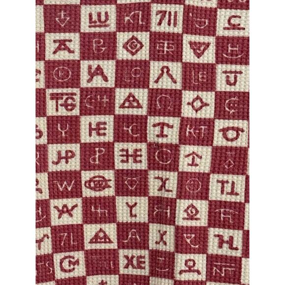 Rare! True Grit Sleep Women's L 2 Piece Brands Check Abstract Thermal Pajama Set - Picture 7 of 11